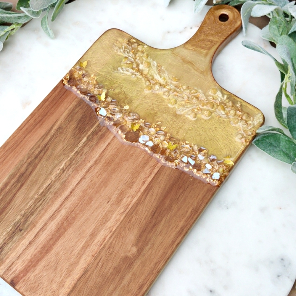 12. Resin Acacia Wood Charcuterie/Cheese Board